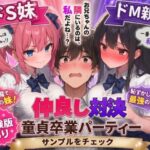 ドS妹とドM親友の挟み撃ち童貞卒業パーティー